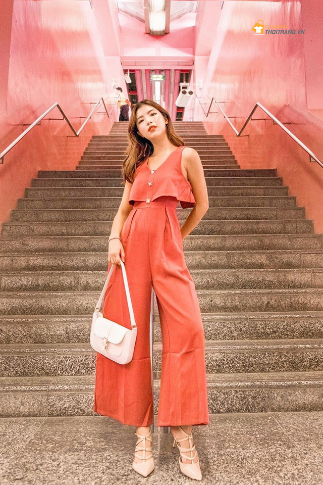 Bộ jumpsuit vải linen thoáng mát mùa hè