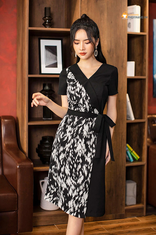 Quần quấn tông màu đen trắng cá tính